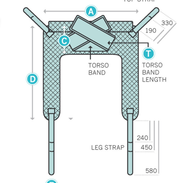 Sling for hoist - Gerneral Purpose Toileting, Allegro Concepts EQ6376